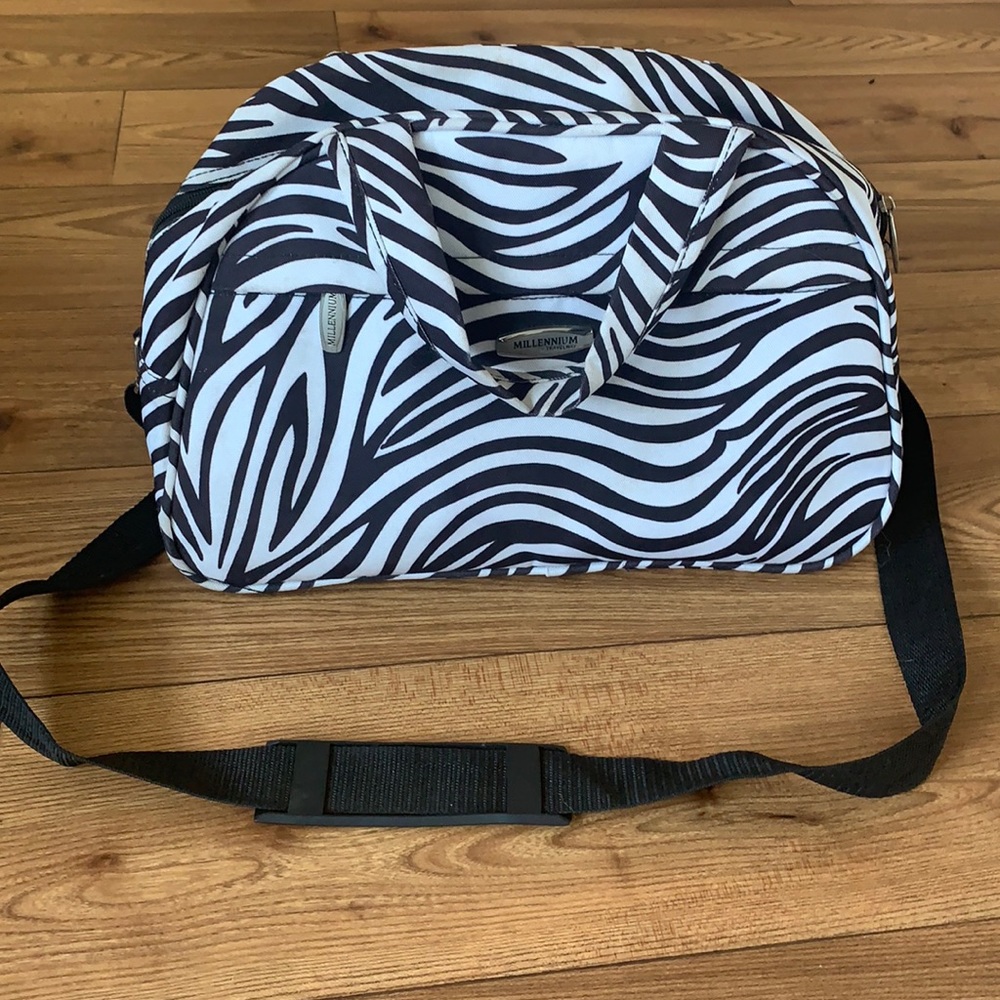 Zebra print shoulder bag